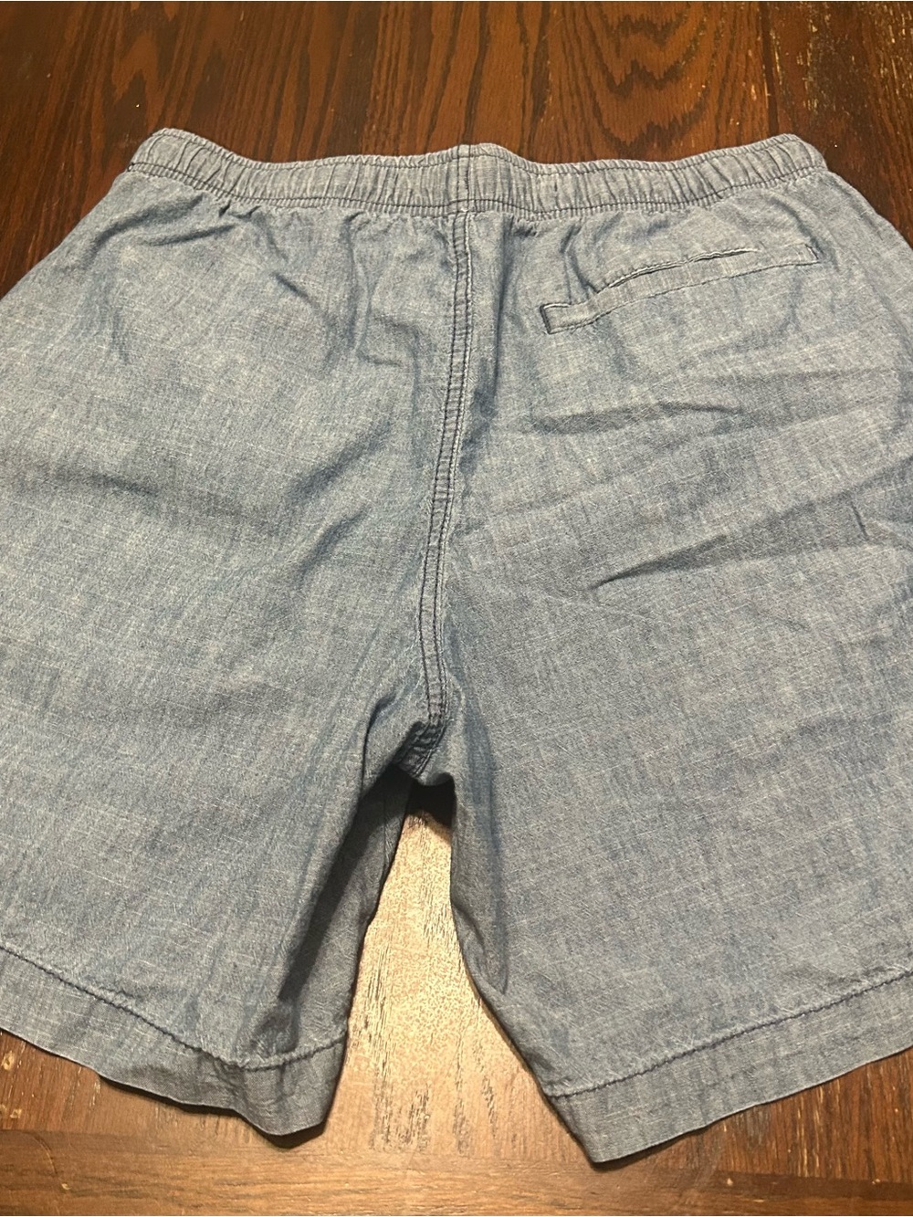 Old Navy Light Blue Drawstring Linen-Blend Men’s Shorts - Picture 4 of 4